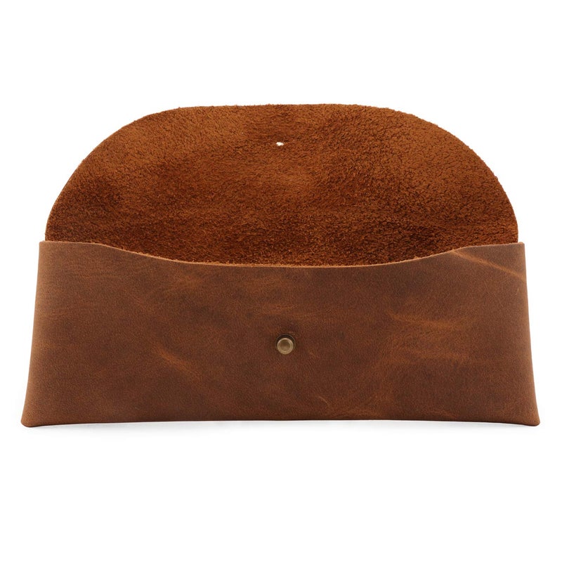 Londo Genuine Leather Retro Pen and Pencil Case - Metal Snap Fastener, Pencil Pouch Stationery Bag - Image 3